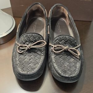 Bottega Veneta Black Suede Moccasins